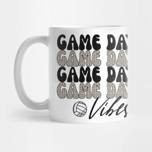 Bleached Volleyball Game Day Vibes Volleyball Mom Leopard Mug